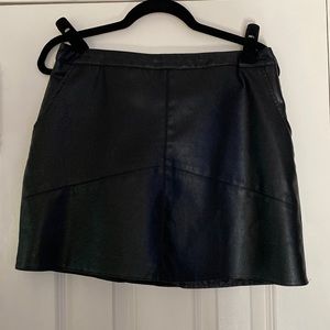 Lulu’s faux leather mini skirt